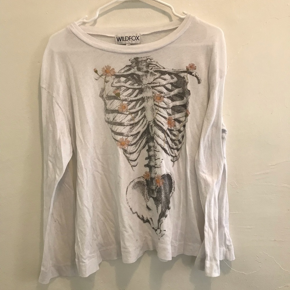 Wildfox skeleton long sleeve